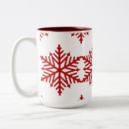 Weihnachts-Weihnachtsschneeflocken-Party-Tasse Zweifarbige Tasse