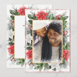 Weihnachts Weihnachtsschneekarte für Fotos Feiertagskarte