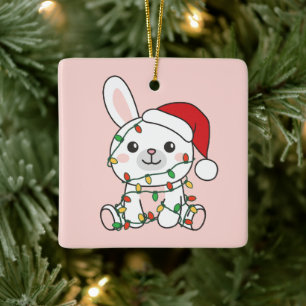 Weihnachts-Weihnachtstiere Holiday Bunnies Keramikornament