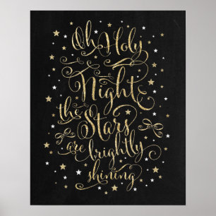 Weihnachts-Weihnachtswall Art Imitate Gold Kalligr Poster