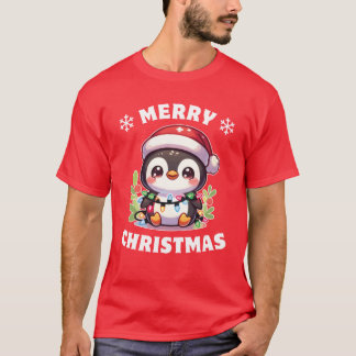 Weihnachts Weihnachtsweihnachtsweih Lights Pinguin T-Shirt