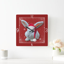 Weihnachts-Weihnachtszeit Quadratische Wanduhr