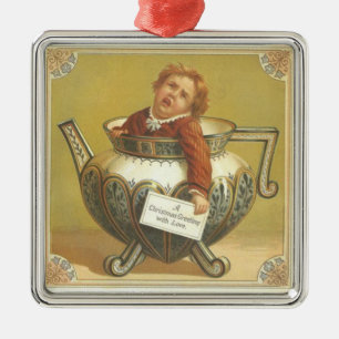 Weihnachts-Weiner-Ornament Silbernes Ornament