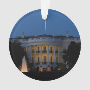 Weihnachts-Weiße Haus am Abend in Washington DC Ornament