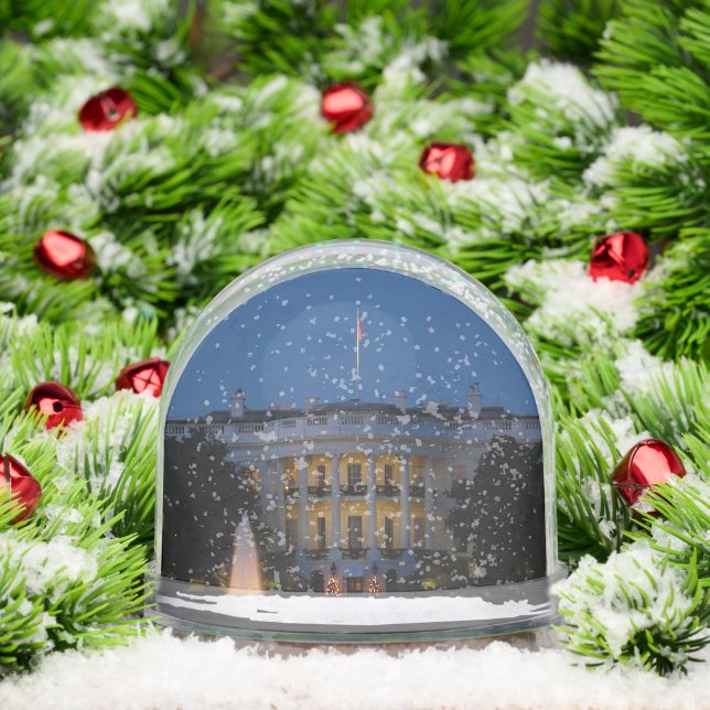 Weihnachts-Weiße Haus am Abend in Washington DC Schneekugeln (Weihnachten)