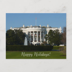 Weihnachts Weiße Haus für Feiertage Washington DC Feiertagspostkarte