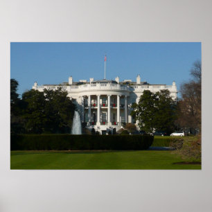 Weihnachts-Weiße Haus für Feiertage Washington DC Poster