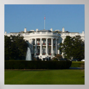 Weihnachts-Weiße Haus für Feiertage Washington DC Poster