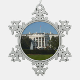 Weihnachts-Weiße Haus für Feiertage Washington DC Schneeflocken Zinn-Ornament