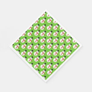 Weihnachts-Weißer Standard Neapel/Schneemänner Serviette