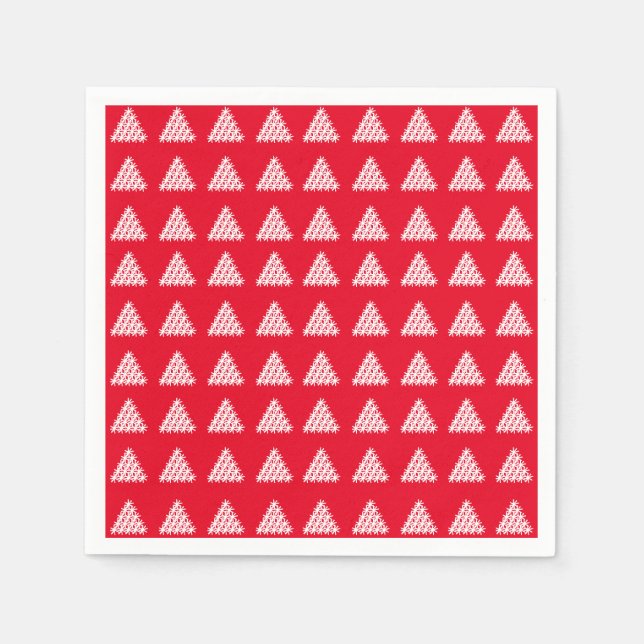 Weihnachts-Weißschnee-Sterne Baumpapier Serviette (Vorderseite)