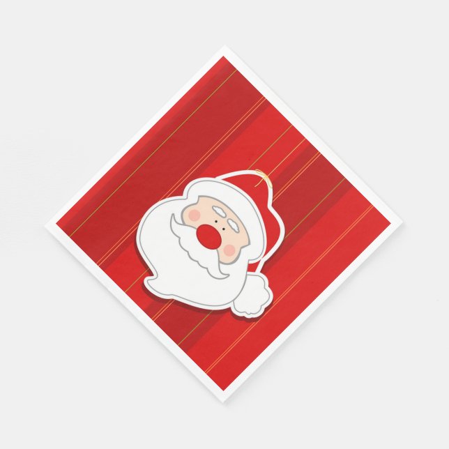 Weihnachts-Weißstandard Napkin/Weihnachtsmann Serviette (Ecke)