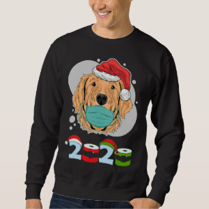 Weihnachts Welpe Golden Retriever Maske Dog Sweatshirt