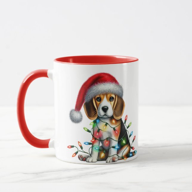 Weihnachts Welpe Tasse (Links)