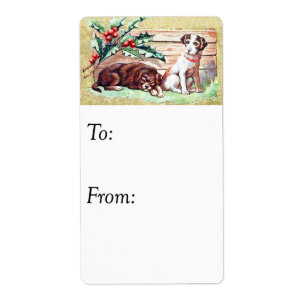 Weihnachts-Welpen-Geschenk-Tag