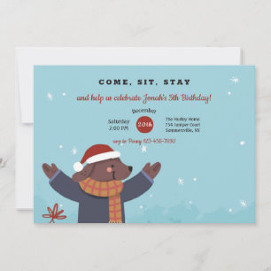 Weihnachts-Welpeneinladung Einladung