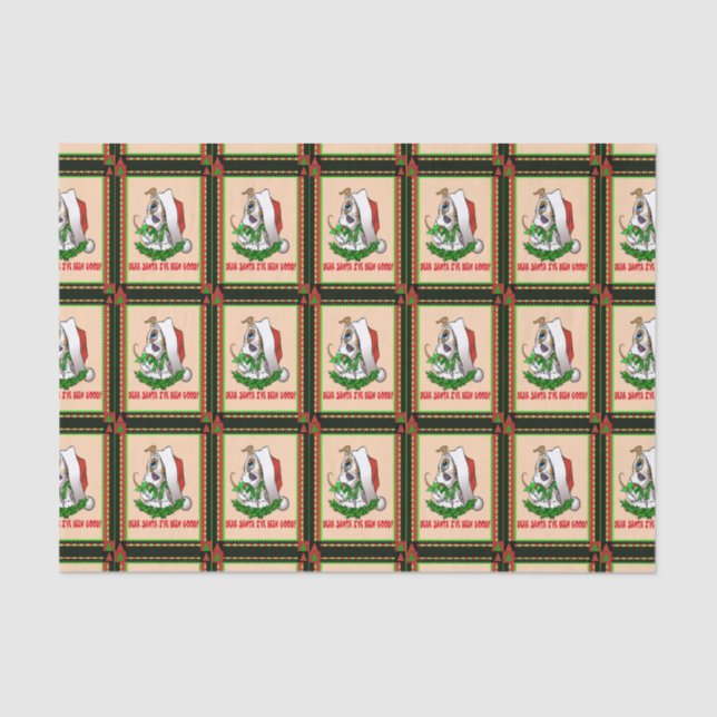 Weihnachts-Welpengewebe Seidenpapier (Vorderseite)