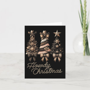 Weihnachts-Western Weihnachtsbaum Cowboy Vintag Ka Karte