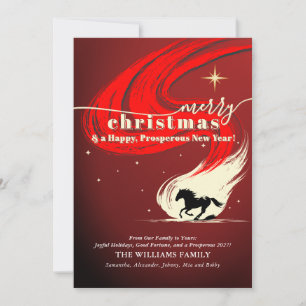 Weihnachts-Westpferd-Prosperierender 2026-Kalender Feiertagskarte