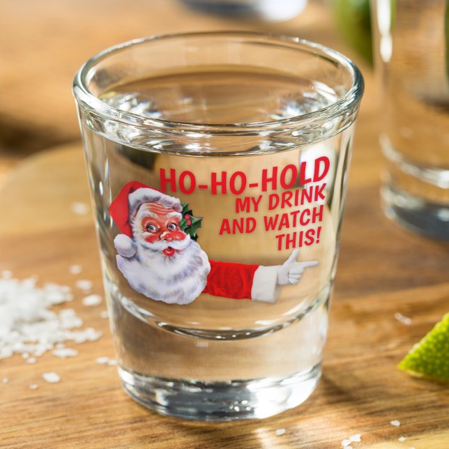 Weihnachts-Whiskey-Ho-Ho-Halten Sie mein Getränk u Schnapsglas (Von Creator hochgeladen)