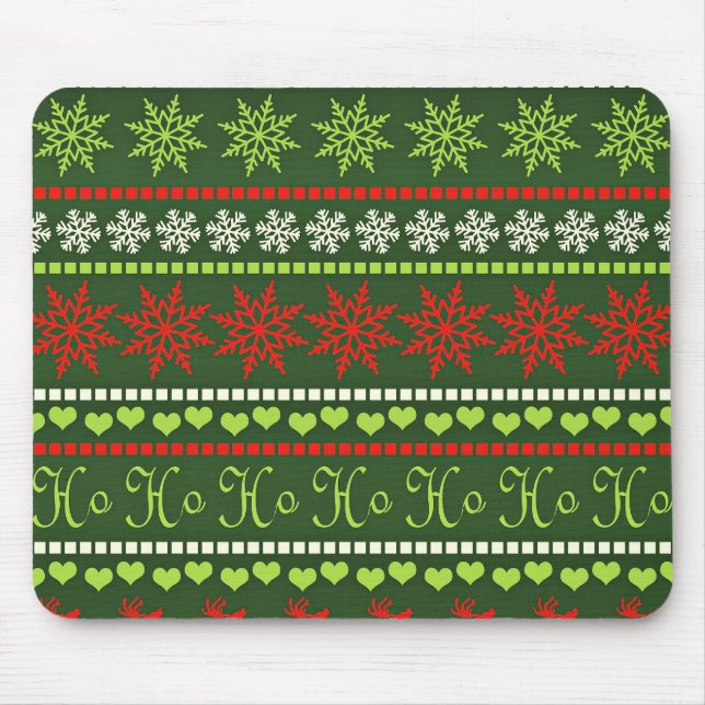 Weihnachts-Wiederholungsmuster Mousepad (Vorne)