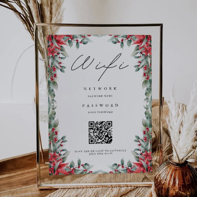 Weihnachts-Wifi-Code, QR-Code Wifi Connect Einladung (Christmas Wifi Code, QR Code Wifi Connect Invitation)