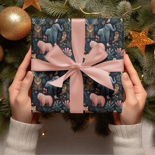 Weihnachts-Wildtiere-Geschenkpapier Geschenkpapier (Von Creator hochgeladen)