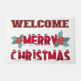 Weihnachts Willkommen Doormat Rug Fußmatte