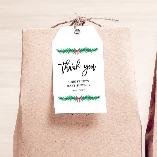 Weihnachts Winter Baby Dusche Geschenkanhänger (Von Creator hochgeladen)