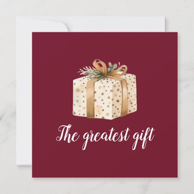 Weihnachts-Winter-Baby-Geburtserklärung Ankündigung (Vorderseite)