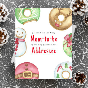 Weihnachts-Winter-Baby-Party werdende Mutter Adres Poster