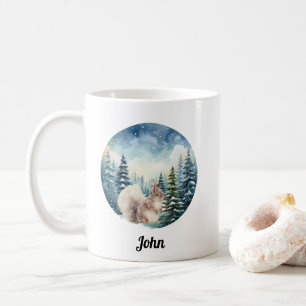 Weihnachts-Winter-Bergwald Holiday Eichhörnchen Kaffeetasse