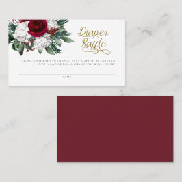 Weihnachts-Winter-Blumenweinkarte Platzkarte