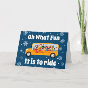 Weihnachts-Winter-Busfahrerhilfe Vielen Dank Dankeskarte