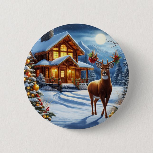 Weihnachts-/Winter-Deferlodge Button (Vorderseite)
