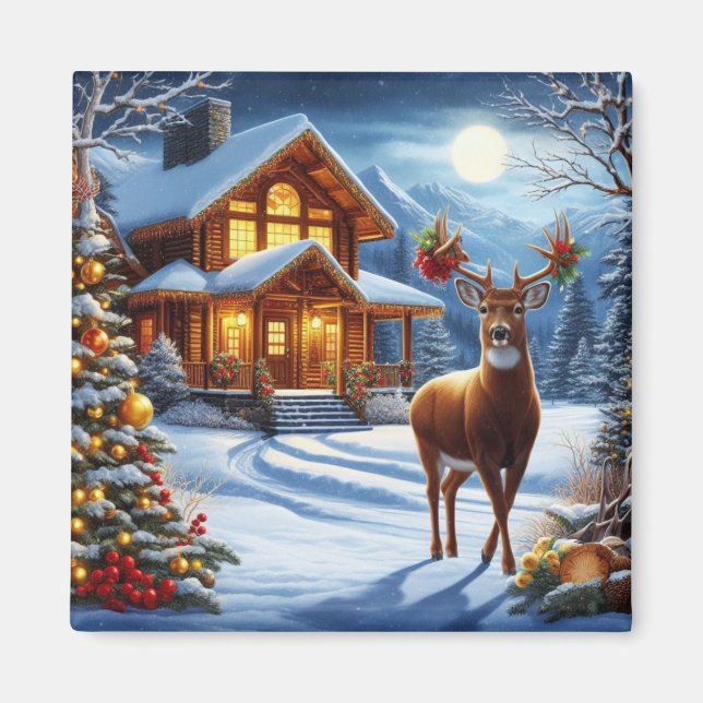 Weihnachts-/Winter-Deferlodge Magnet (Vorne)