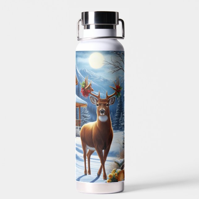 Weihnachts-/Winter-Deferlodge Trinkflasche (Rückseite)