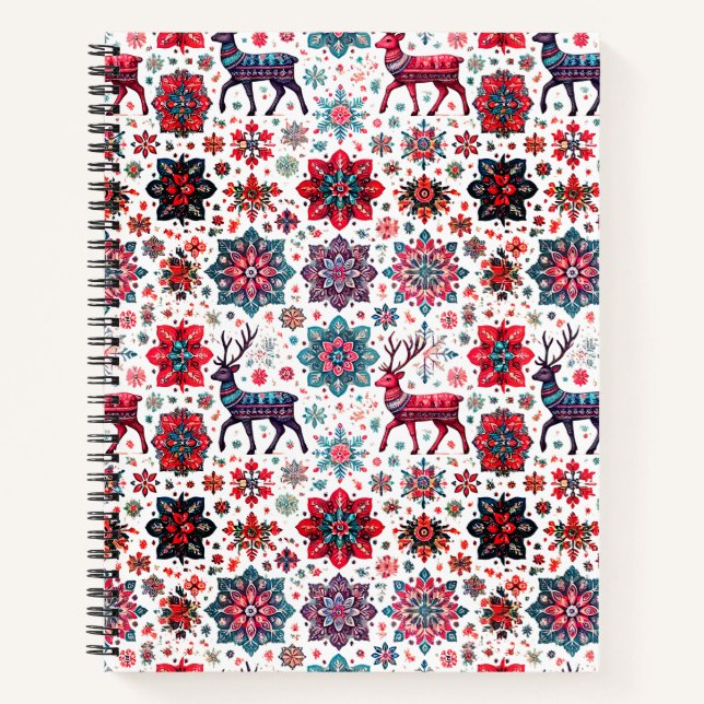 Weihnachts-Winter-Design-SpiralNotebook Notizbuch (Vorderseite)
