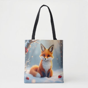Weihnachts-Winter-Fuchs-Tragetasche