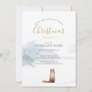 Weihnachts-Winter-Fuchs-Unternehmensfeier Einladung