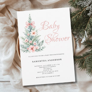 Weihnachts Winter Girl Baby Dusche Einladung
