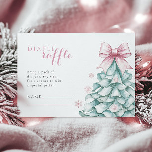 Weihnachts-Winter-Girl-Babyduschmaschine Windelwin Begleitkarte