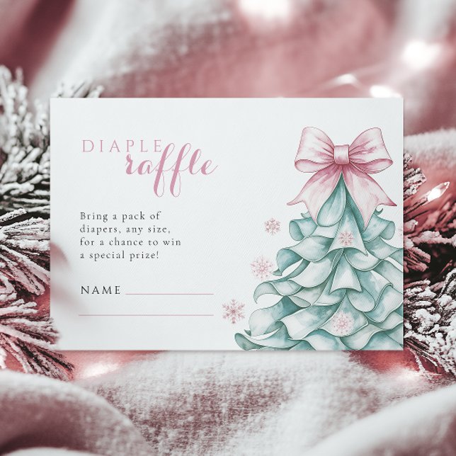 Weihnachts-Winter-Girl-Babyduschmaschine Windelwin Begleitkarte (Von Creator hochgeladen)