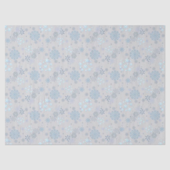Weihnachts-Winter-Hanukkah-Schneeflocken-Design Seidenpapier (Vorderseite)