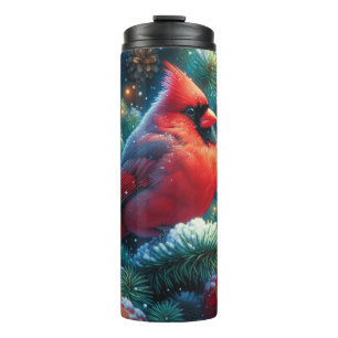 Weihnachts-/Winter-Kardinal  Thermosbecher