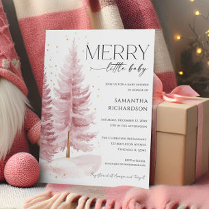 Weihnachts-Winter-Mädchen Fröhliche kleine Babypar Einladung