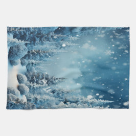 Weihnachts Winter Pine Tree Wald Schnee Geschirrtuch