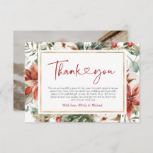 Weihnachts Winter Red Green Gold Hochzeit