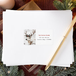Weihnachts-Winter-Rentieradresse Adressaufkleber