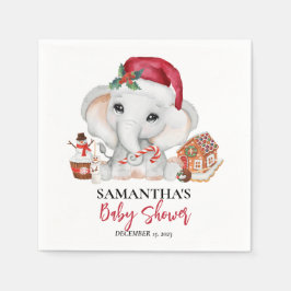 Weihnachts Winter Santa Baby Elephant Dusche Serviette